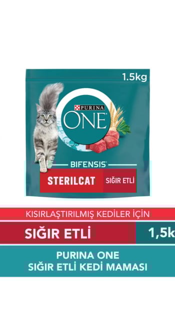 Purina One Sterilised Sığır Etli Kısırlaştırılmış Kedi Maması 1,5 Kg