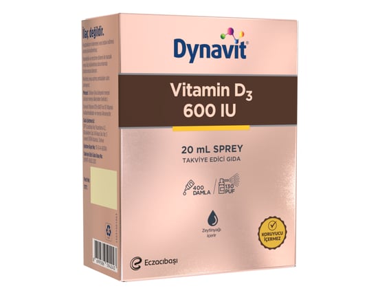 Dynavit Vitamin D3 600 İu Sprey 20 Ml