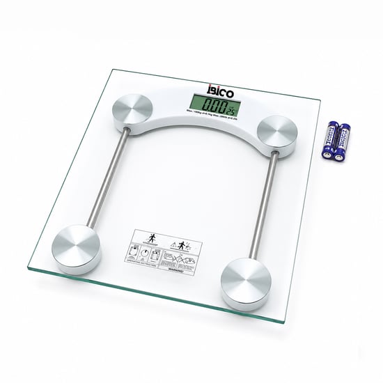 İ11-025 ( Dijital & Pilli ) ( Kare ) Cam Banyo Baskül Terazi Tartı ( Lcd Ekran ) ( 180kg/0.1g ) ( 30x30cm )