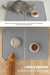 Ata Home Silikon Mama ve Kum Matı Havuzlu Yıkanabilir Kedi Tuvaleti Önü Kedi Kumu Paspası Büyük Boy 40x60