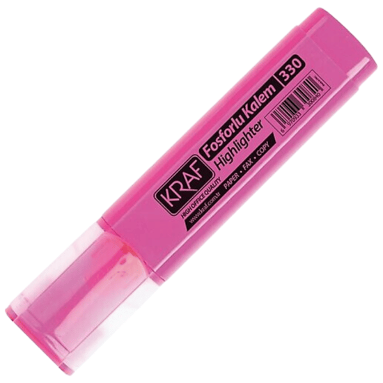 Kraf 385 Fosforlu Kalem Pembe