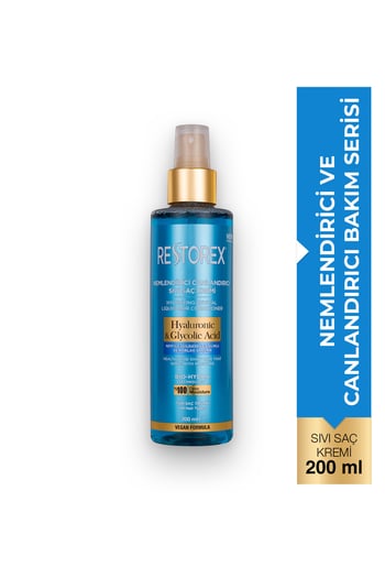 Hyaluronic Glycolic Acid Nemlendirici Canlandırıcı Sıvı Saç Kremi 200 Ml