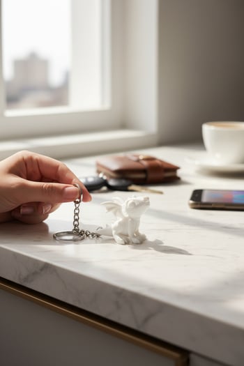 Sevimli Bebek Ejderha Figürlü Anahtarlık