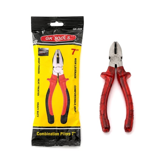 Gk Tools ( Kırmızı & Şeffaf ) ( 7'' ) ( Saplı ) Yan Keski ( 180mm )