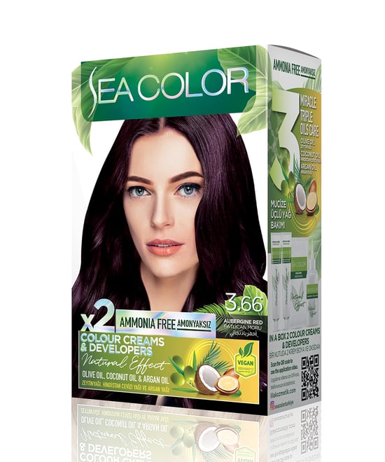 Sea Color Natural Effect Set Boya Amonyaksız 3.66 Patlıcan Moru