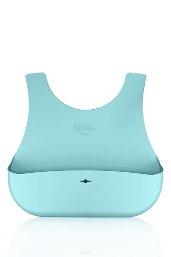 Wee Baby Nanninom Silikon Mama Önlüğü Mavi