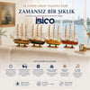İ12-237 ( Orta ) ( Uzunluk : 30cm & Genişlik : 32cm ) Masaüstü Dekoratif ( Ahşap ) Yelkenli Gemi Süs Eşyası