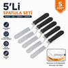 Eğik Oval Uçlu Pasta Sıvama Spatulası Paleti 15 Cm - Paslanmaz Çelik