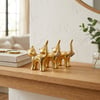 İ12-120 ( Kedi & Orta ) ( Gold & Seramik ) Biblo & Dekoratif Süs Eşyası
