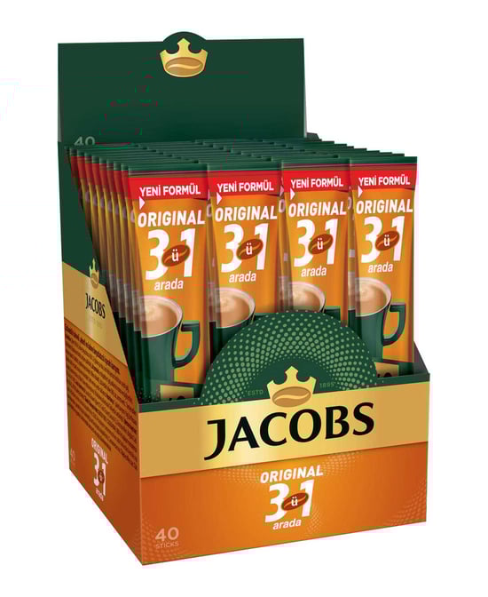 Jacobs 40'lı Paket 3ü 1 Arada Çözünebilir Kahve