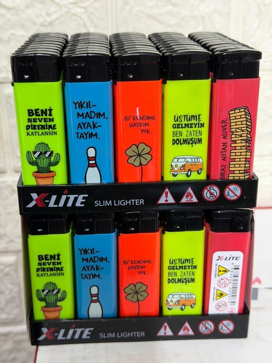 X-lite Baskılı Resimli Figürlü Çakmak *50 Pcs