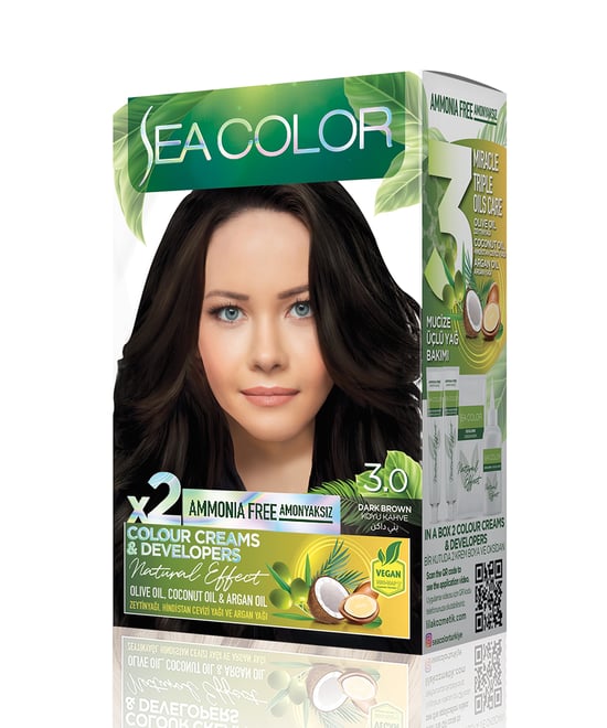 Sea Color Natural Effect Set Boya Amonyaksız 3.0 Koyu Kahve