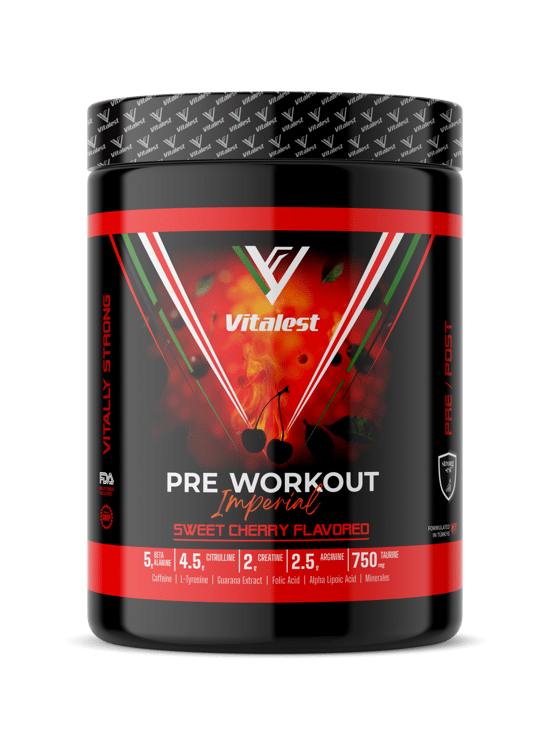 Vitalest Pre Workout Kiraz Aromalı 468G. 26 Servis