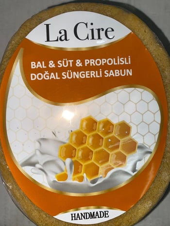 La Cire Bal, Süt & Propolis Özlü Doğal Süngerli Sabun 135 Gr