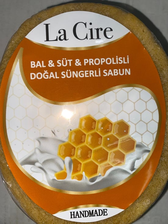 La Cire Bal, Süt & Propolis Özlü Doğal Süngerli Sabun 135 Gr
