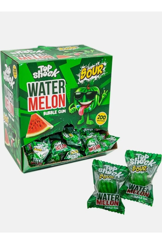 Bebeto Top Shock Karpuz Aromalı Ekşi Sakız 200'lü