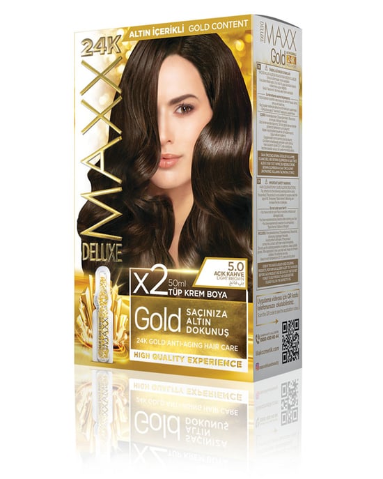 Maxx Deluxe Gold Beauty Set Boya 5.0 Açık Kahve