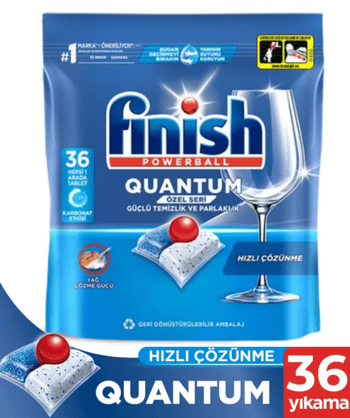 Finish Quantum Hepsi Bir Arada 36 Yıkama Bulaşık Makinesi Tableti