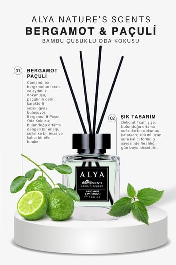 Nature's Scents Bergamot & Patchouli Bambu Çubuklu Oda Kokusu - Bergamot & Paçuli Kokusu