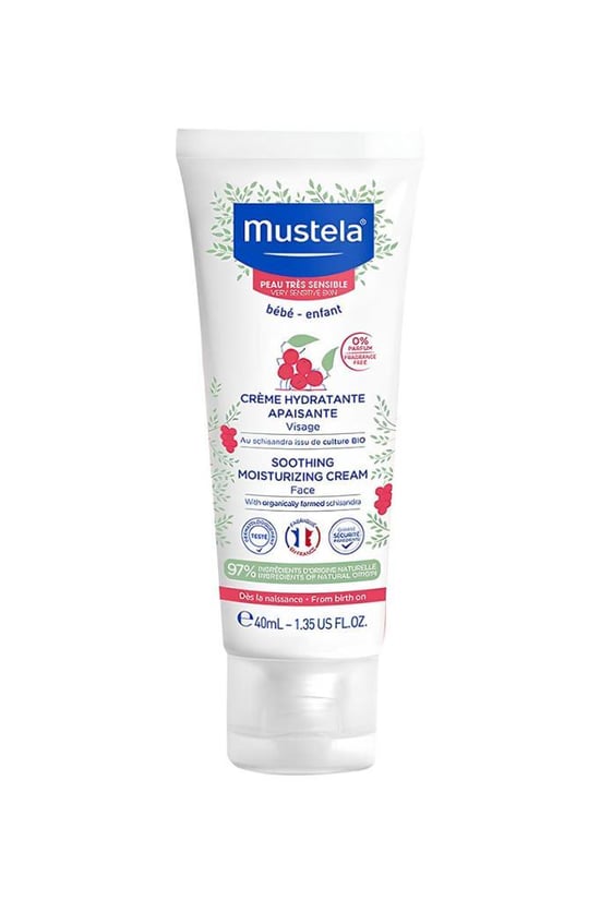 Mustela Soothing Moisturizing Çok Hassas Ciltler için Nemlendirici Yüz Kremi 40 Ml