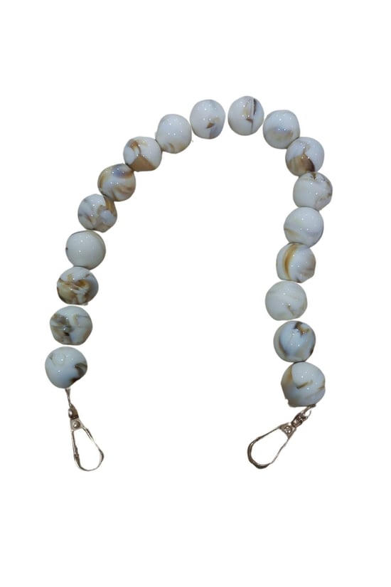 Çanta Askısı 40 Cm Akrilik Yuvarlak Krem