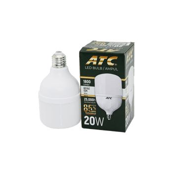 Atc-lw-( 20w ) Torch Led Bulb Ampul ( Beyaz & 6500k ) (e27) ( 1800 Lümen ) ( 25.000 Saat Ömür ) ( Işık Açısı=240° ) ( Ip40 )