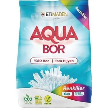 Aqua Bor Toz Çamaşır Deterjanı Renkliler 6 Kg