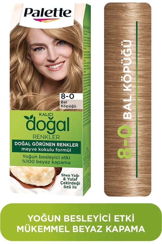 Palette Doğal Renkler Saç Boyası 8-0 Bal Köpüğü 50ml