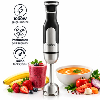 Sinbo Shb-7512 ( Çubuk ) El Blender ( Çelik Uçlu ) ( Dc Motor & 1000w )