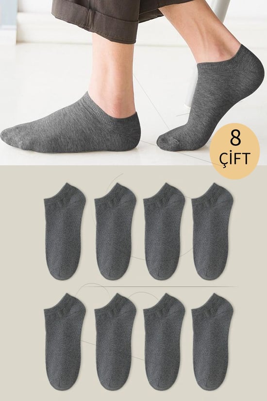 BGK Unisex Basic Patik Çorap 8 Çift 41-45