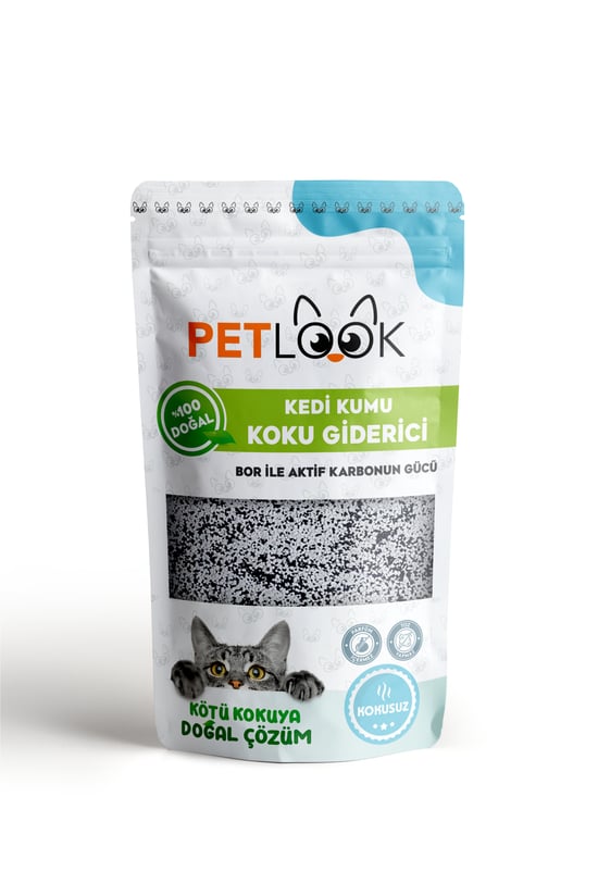 Petlook Kedi Kumu Koku Giderici, Bor ve Aktif Karbonlu Koku Giderici Kokusuz 300 Gr