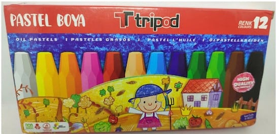 Tripod Pastel Boya 12li