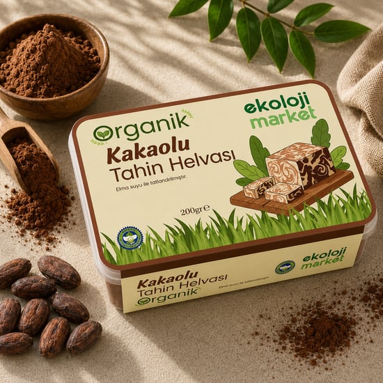 Organik Tahin Helvası Kakaolu 200 Gr.