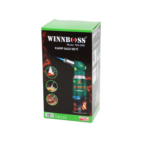 Winnboss Wn-3013 ( 2pcs ) Profesyonel Pürmüz Seti ( Pürmüz Torch Çakmak Başlık + Kamp Gazı ) ( 400ml )