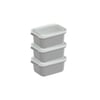 Dünya Dp-31261-999 ( D.dörtgen ) ( 3pcs = 500ml ) Easy Keep Saklama Kabı ( Renkli Plastik & Şeffaf Kapak )