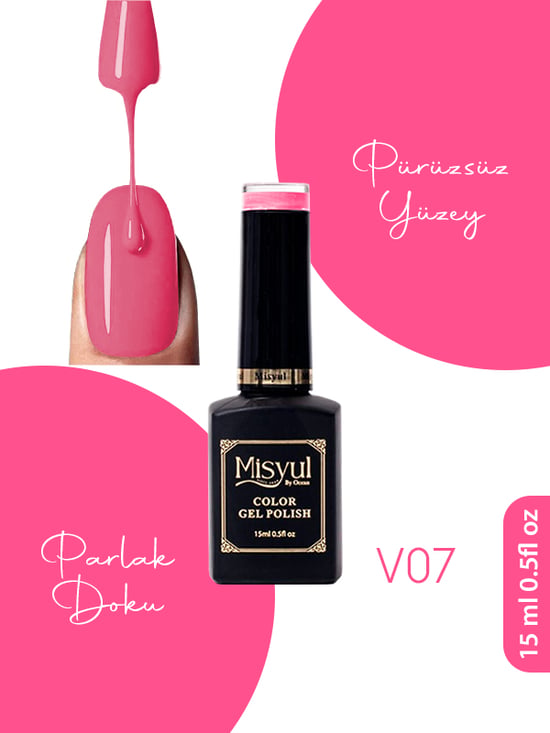Misyul Uv Led Kalıcı Oje Nail Art 15 Ml Vitray Serisi V07