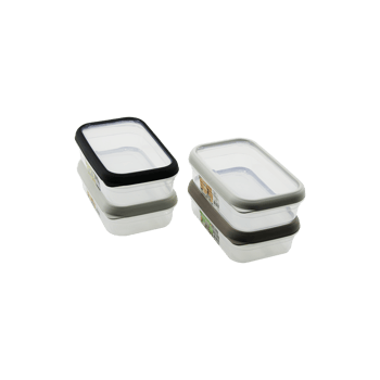 Qlux L-00972 ( 700ml ) ( Dikdörtgen ) Bomonti Plastik Saklama Kabı