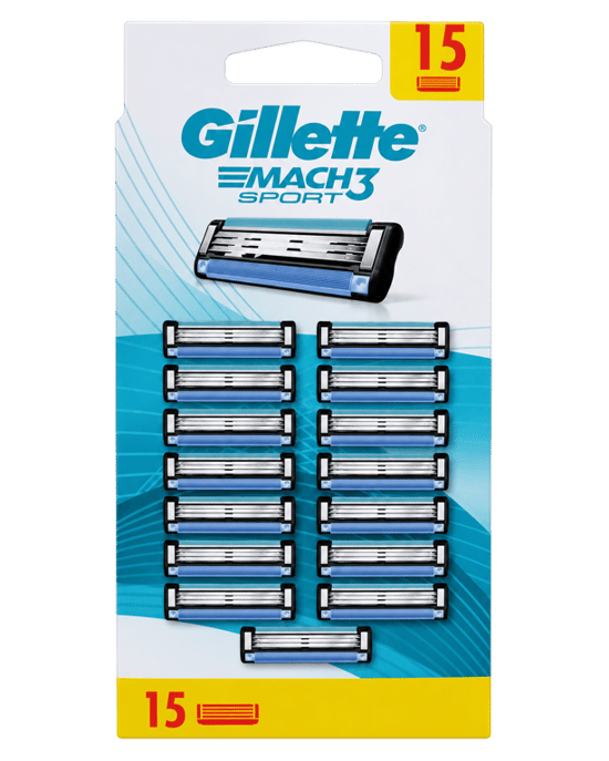 Gillette Mach3 Sport Yedek Tıraş Bıçağı 15'li Kartela
