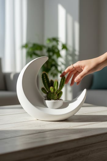 Hilal Figürlü Tasarım Vazo