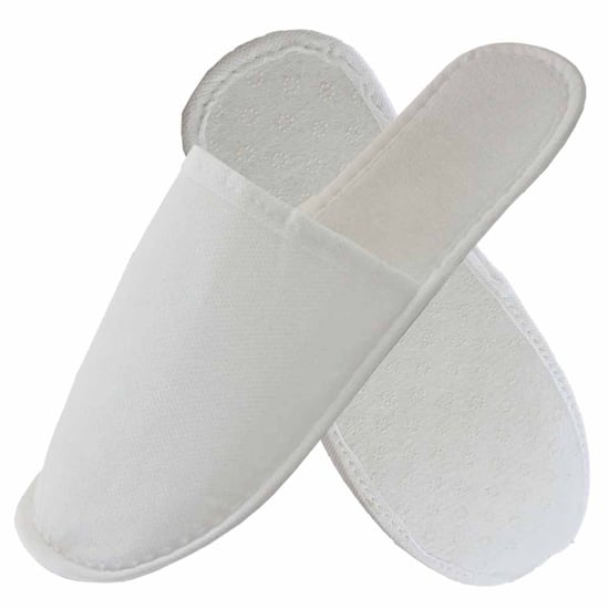 Private Otel Terliği Kaymaz Taban Lüks Elyaf Alt Sünger Takviyeli Beyaz 600 Çift