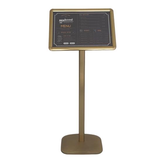 Dekoratif Menü Panosu A3 Gold