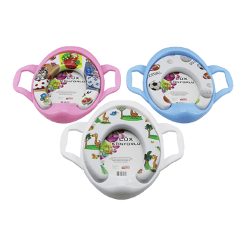 İnura Global Softy Et-045 ( Lüx Konforlu ) ( Kulplu ) Çocuk Klozet Oturak ( Comfort & Resimli Süngerli )