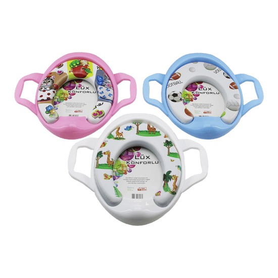 İnura Global Softy Et-045 ( Lüx Konforlu ) ( Kulplu ) Çocuk Klozet Oturak ( Comfort & Resimli Süngerli )