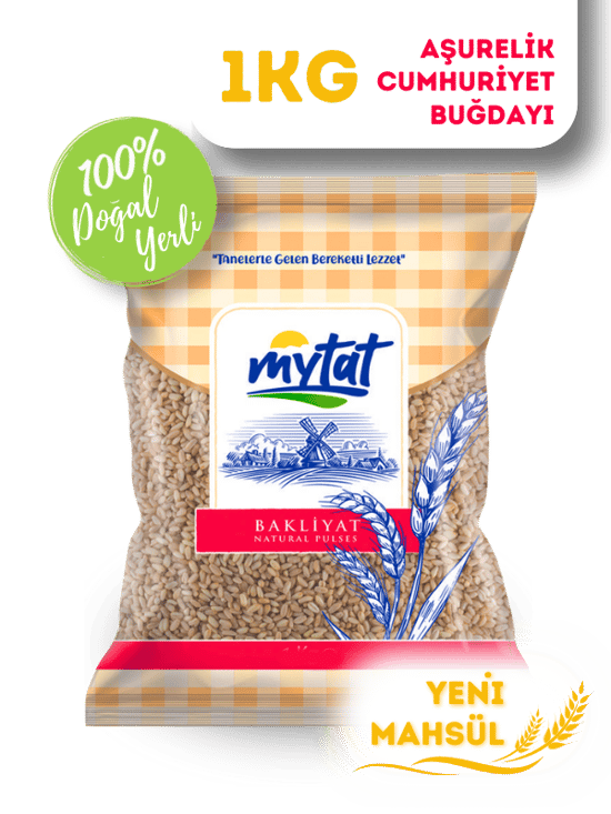 Mytat Doğal Yerli Üretim Aşurelik Cumhuriyet Buğdayı 1 kg