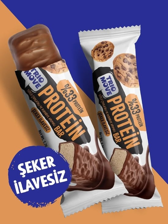 Trio Move %33 Protein Bar Kurabiyeli ve Sütlü 50 Gr