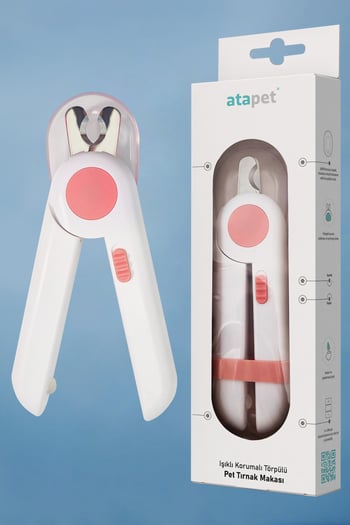 Ata Home Işıklı Kedi Köpek Tırnak Makası Pet Evcil Hayvanları Için Korumalı Led'li Törpülü Tırnak Makası