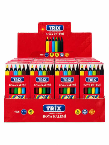 Trix 6 Renk Yarım Boy Kuru Boya