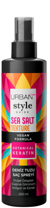 Urban Care Style Guide Deniz Tuzu Etkili Doğal Dalga Sağlayan Saç Spreyi-vegan-200ml-sea Salt Spray-doğal Şekil