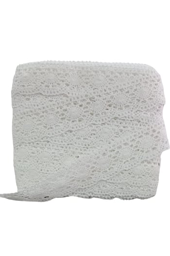 Kopanaki Dantel En 5 Cm Badem Model Beyaz 5 Metre