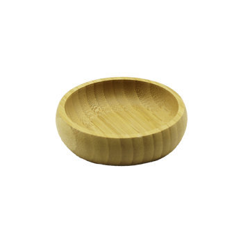 Yakut-10516 ( Tekli & Mini & Çap: 8.5cm ) Ahşap Bambu Çerezlik & Lokumluk Kase